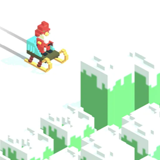 Santa Ski Zigzag - Free Online Game Preview